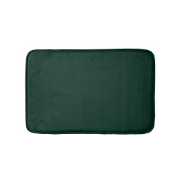 Minimalist dark pine green solid plain elegant bath mat
