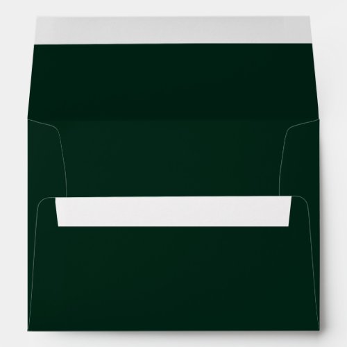 Minimalist Dark pine green solid plain elegant Envelope