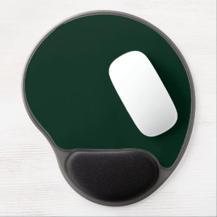 Minimalist dark pine green solid plain elegant gel mouse pad