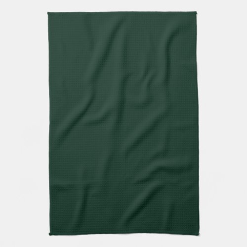 Minimalist dark pine green solid plain elegant kitchen towel