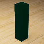 Minimalist dark pine green solid plain elegant wine box<br><div class="desc">Minimalist dark pine green solid plain elegant chic gift wine box</div>