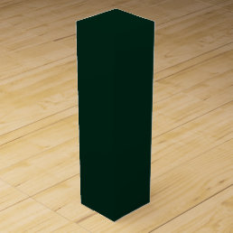 Minimalist dark pine green solid plain elegant wine box