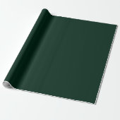 Minimalist dark pine green solid plain elegant wrapping paper (Unrolled)