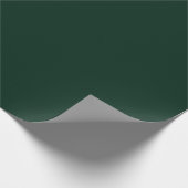 Minimalist dark pine green solid plain elegant wrapping paper (Corner)