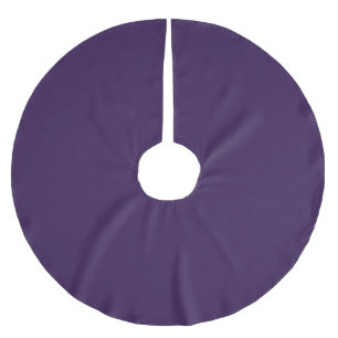 Minimalist dark violet purple solid plain elegant brushed polyester tree skirt
