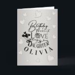Minimalist Daughter Birthday Lettering Card<br><div class="desc">This minimalist birthday design is created for a daughter and can also be used for a granddaughter, niece, or anyone who is like a daughter, making it suitable for gifting from parents, grandparents, aunts, uncles, or anyone celebrating a daughter-like bond. The design features clean calligraphy, refined typography, and simple, well-balanced...</div>