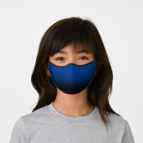 Minimalist Deep Blue and Black Gradient Premium Face Mask