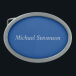 Minimalist Deep Blue Modern Plain Belt Buckle<br><div class="desc">This template can be customized to meet all professional occupations.</div>