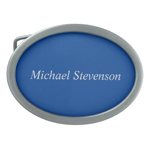 Minimalist Deep Blue Modern Plain Belt Buckle