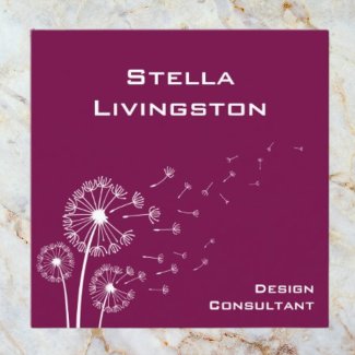 Minimalist Deep Magenta Dandelion Consultant
