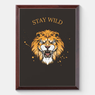 Minimalist Deer Line Art Wall Poster Award Plaque