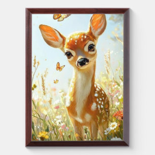Minimalist Deer Line Art Wall Poster  Award Plaque