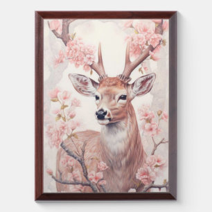 Minimalist Deer Line Art Wall Poster  Award Plaque