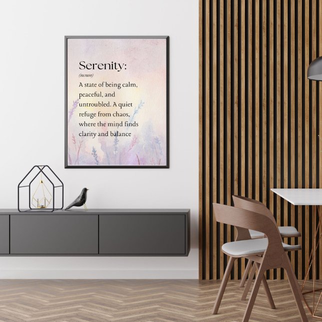 Minimalist Definition Wall Art | Serenity  (Creator Uploaded)