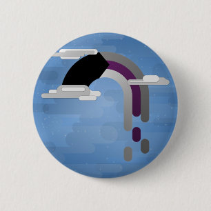 Minimalist Demisexual Drip Rainbow Button