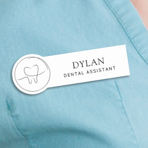 Minimalist Dental Assistant Name Tag