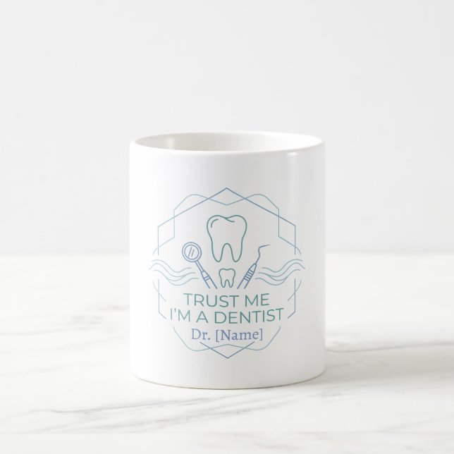 Minimalist Dentist Mug – Dr. [Name] Tooth Icon Mod (Center)