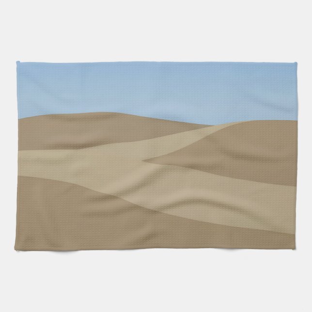 Minimalist Desert Dunes Landscape Kitchen Towel (Horizontal)