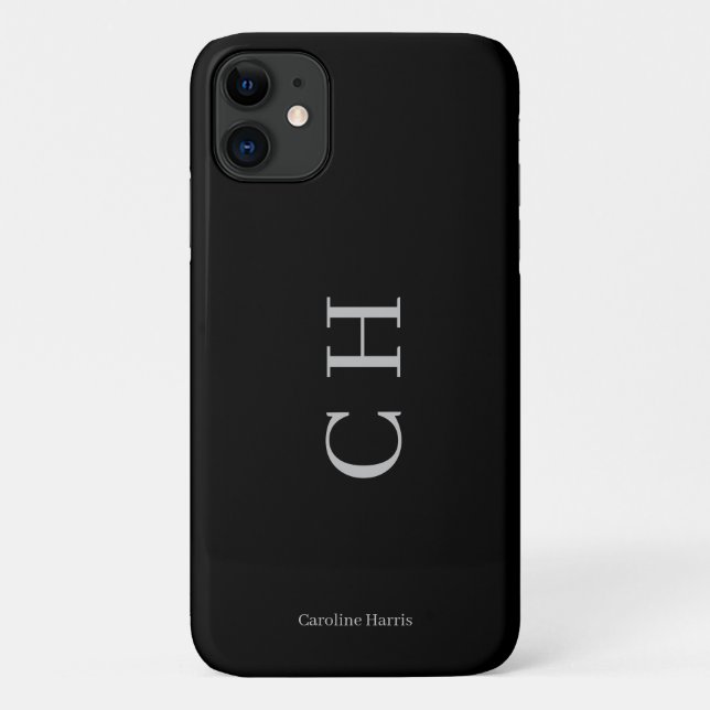 Minimalist Design black Case-Mate iPhone Case (Back)