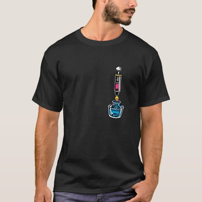 Minimalist Design Demonstrator Fountain Pen and In T-Shirt (Front)