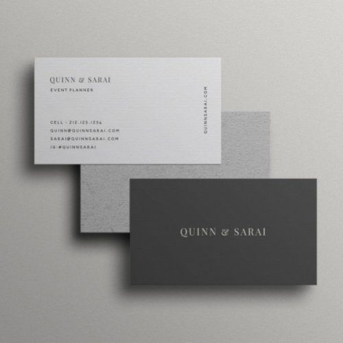 Minimalist Design Elegant Clean Modern Ivory Gray Business Card