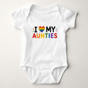 Minimalist Design I love my Aunties Baby Bodysuit