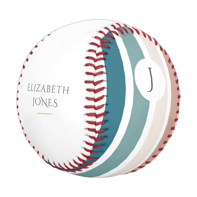 Minimalist design in pastel colors baseball (Angled)