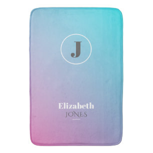 Minimalist design in pastel colors bath mat