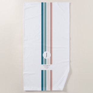 Minimalist design in pastel colors beach towel