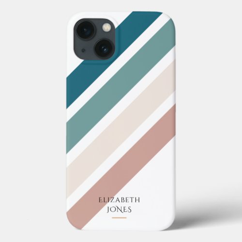 Minimalist design in pastel colors iPhone 13 case