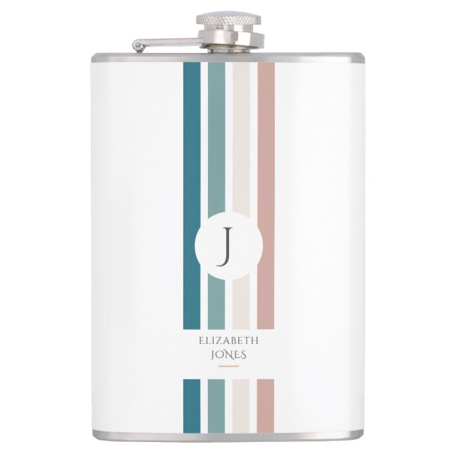 Minimalist design in pastel colors flask (Front)
