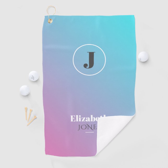 Minimalist design in pastel colors golf towel (InSitu)