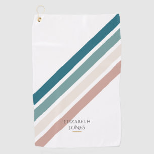 Minimalist design in pastel colors golf towel