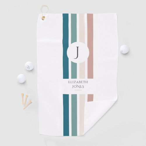 Minimalist design in pastel colors golf towel