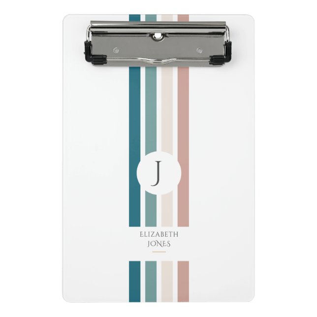 Minimalist design in pastel colors mini clipboard (Front)