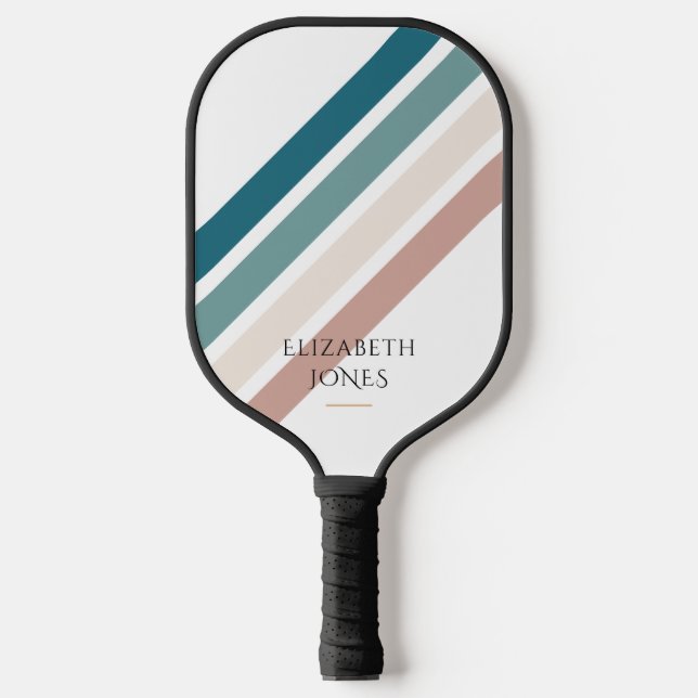 Minimalist design in pastel colors pickleball paddle (Front)
