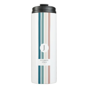 Minimalist design in pastel colors thermal tumbler