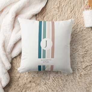 Minimalist design in pastel colors throw pillow