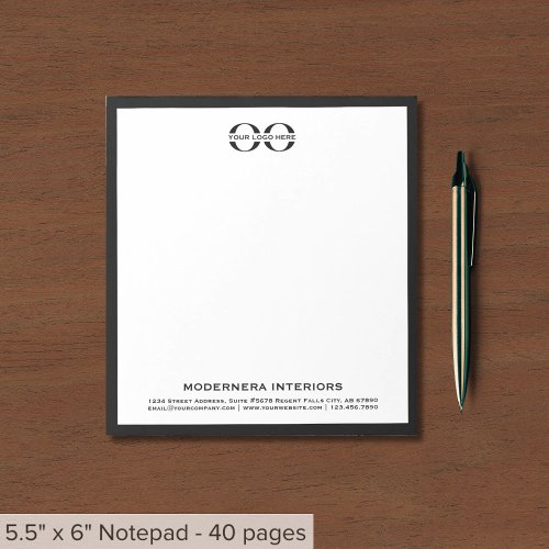 Minimalist Design Notepad with Custom Logo