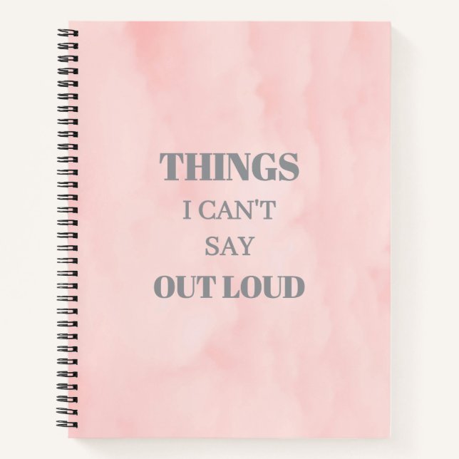 Minimalist Design Pink Notebook (Front)