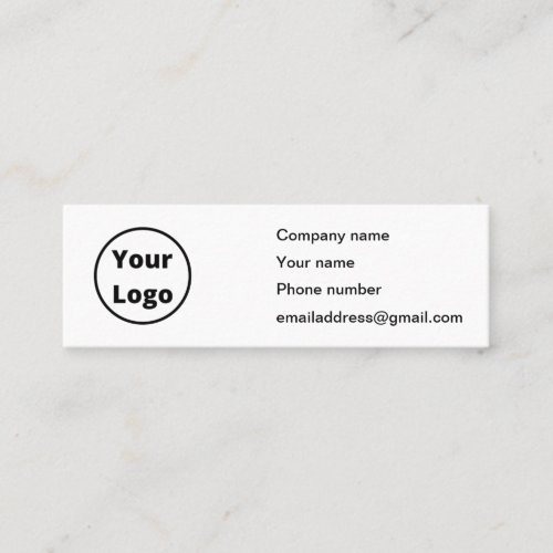 Minimalist Design with Custom Logo and QR Code Min Mini Business Card
