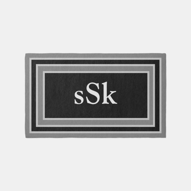 Minimalist Design with Monogram Rug (Front)