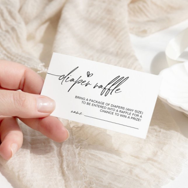 Minimalist Diaper Raffle Enclosure Card (Creator Uploaded)
