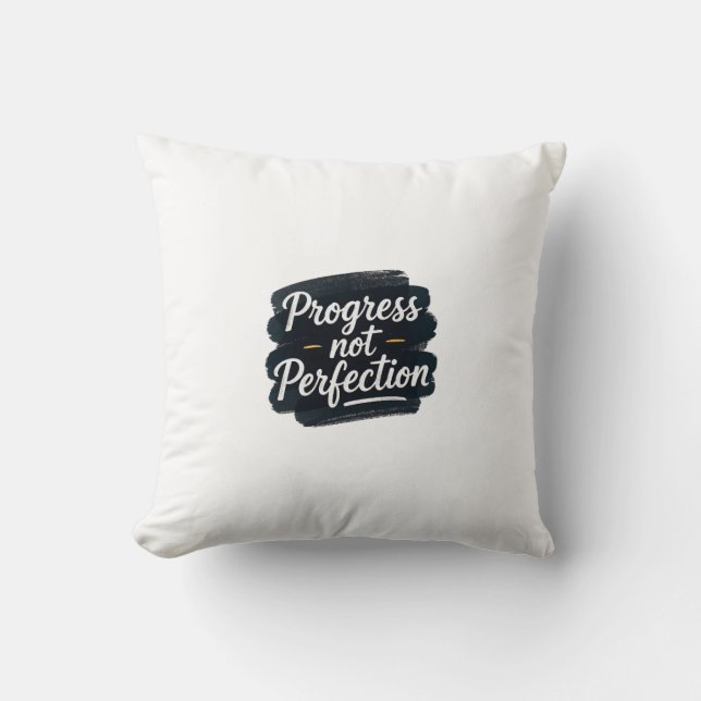 Minimalist Digital Graphic with White Cursive "Pro Throw Pillow (Front)