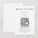 Minimalist Directions Digital Maps With QR Code Enclosure Card | Zazzle