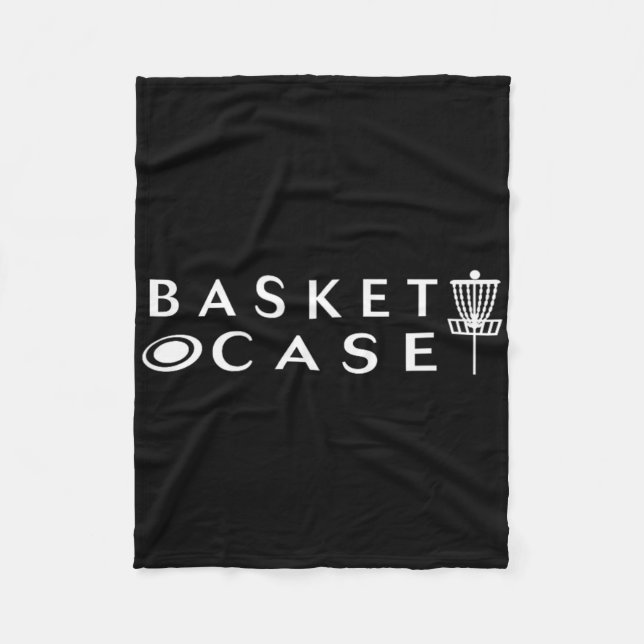 Minimalist Disc Golf Basket Case Funny Disc Golf L Fleece Blanket (Front)