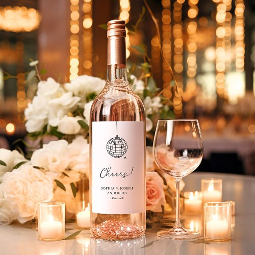 Minimalist Disco Ball | Black and White Wedding