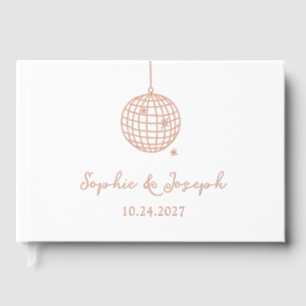 Minimalist Disco Ball Real Gold Foil Wedding Foil Guest Book
