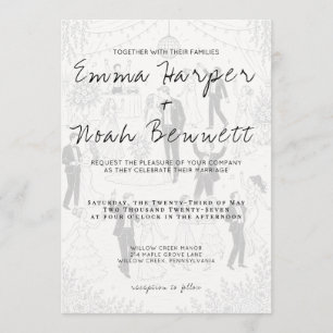 Minimalist Disco Ball Wedding Invitation Template