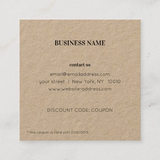 Minimalist Discount Card Zazzle
